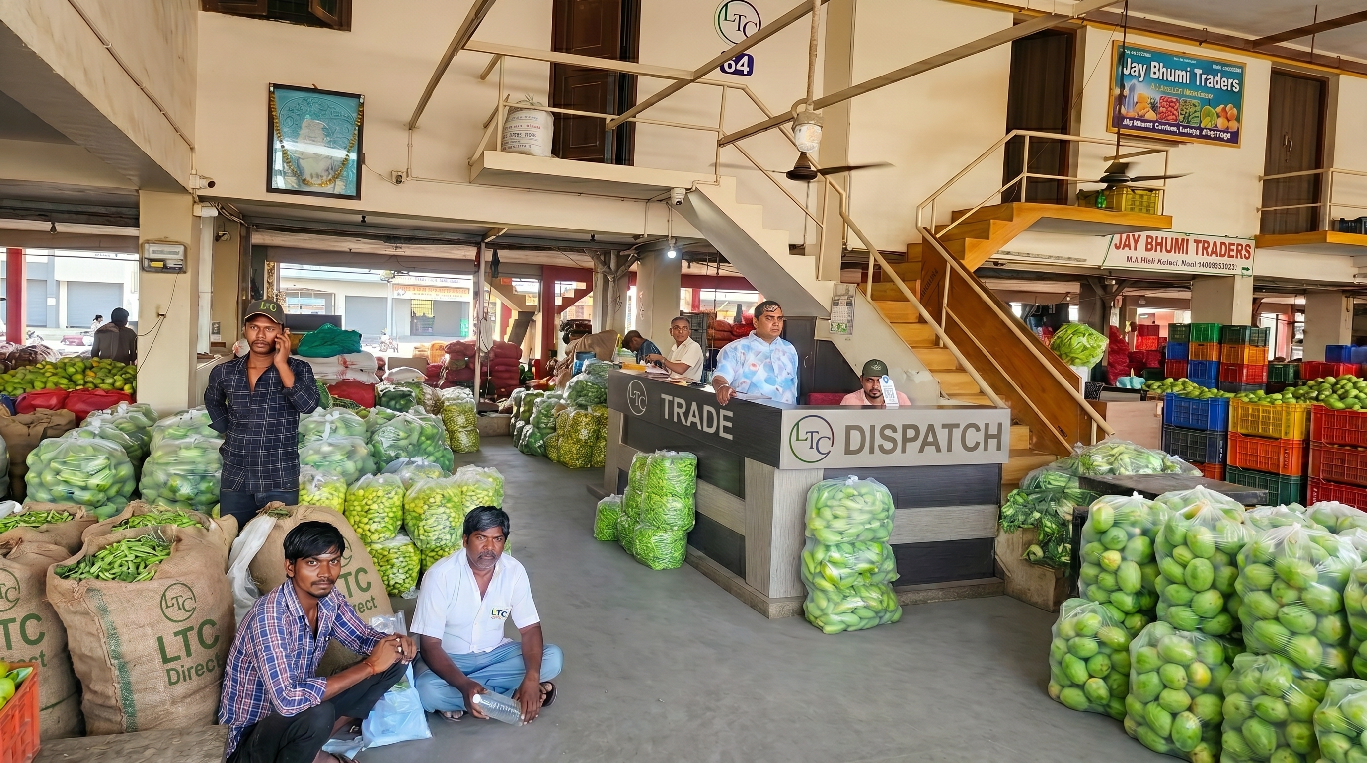 Interior of LTC shop showing trade and dispatch counters